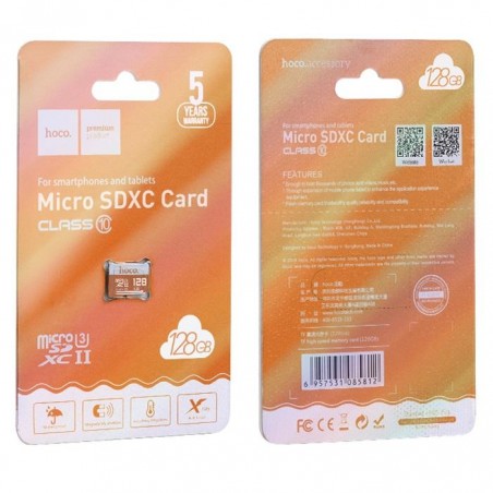 Carte mémoire micro SD 128GB HOCO capacité 128GO class 10