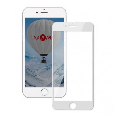Verre trempé iPhone SE-2020 / 8 / 7 / blanc full glue 2,5D compatible iPhone - AKAMI